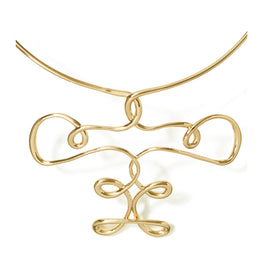 Women Twisted Collar Necklace - Tory Gold