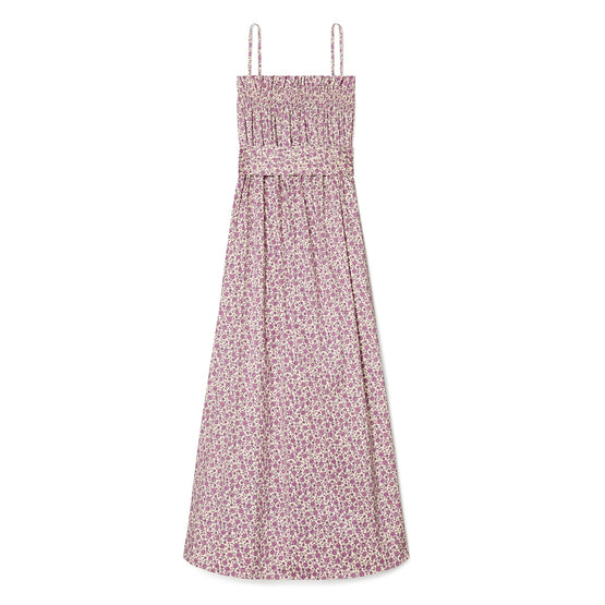 Women Ruffle Top Dress - Pink Tonal Ditsy