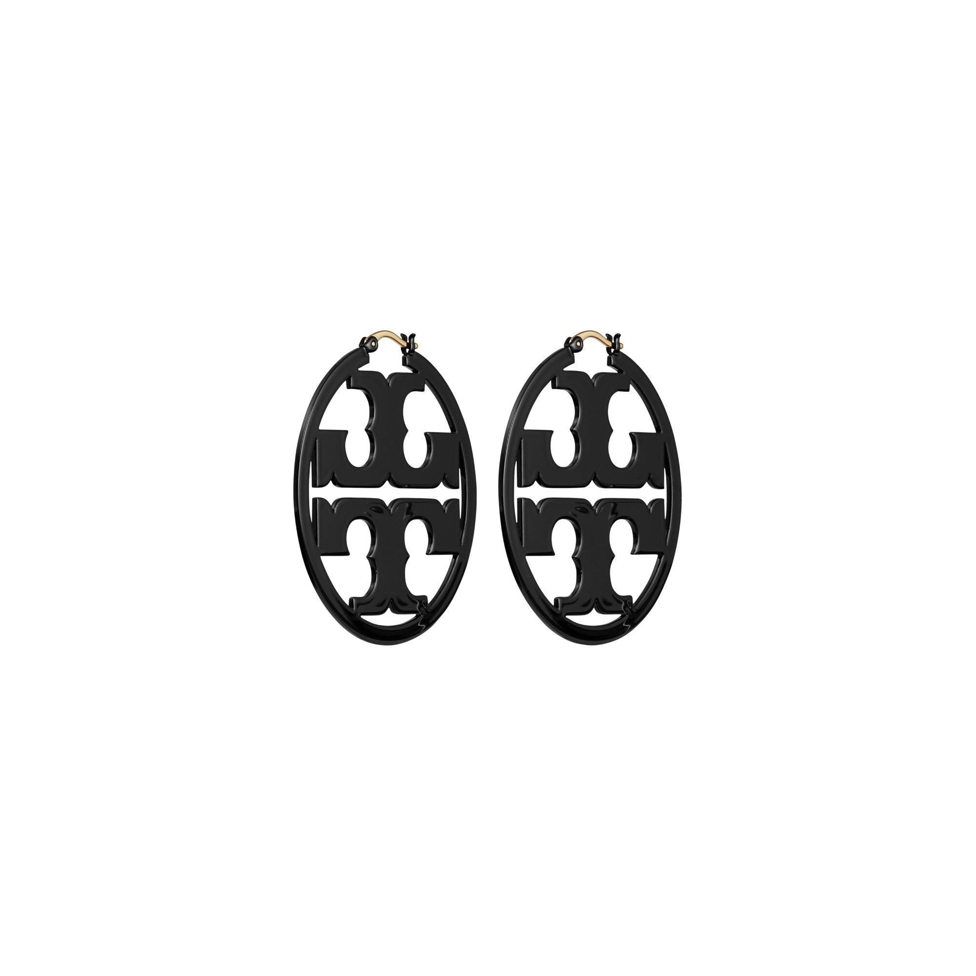 Women Miller Hoop Earring - Tory Gold / Black / French Cream