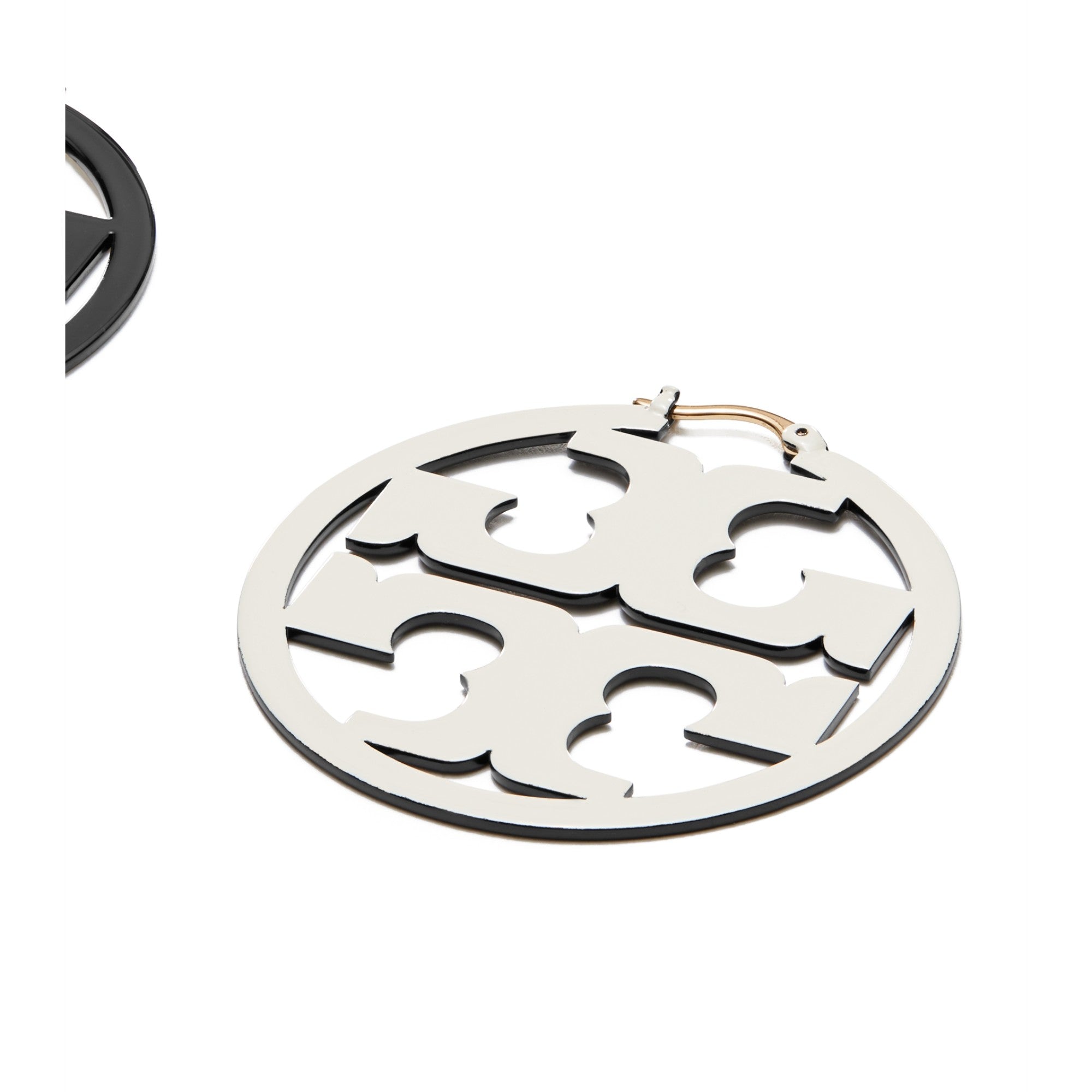 Women Miller Hoop Earring - Tory Gold / Black / French Cream