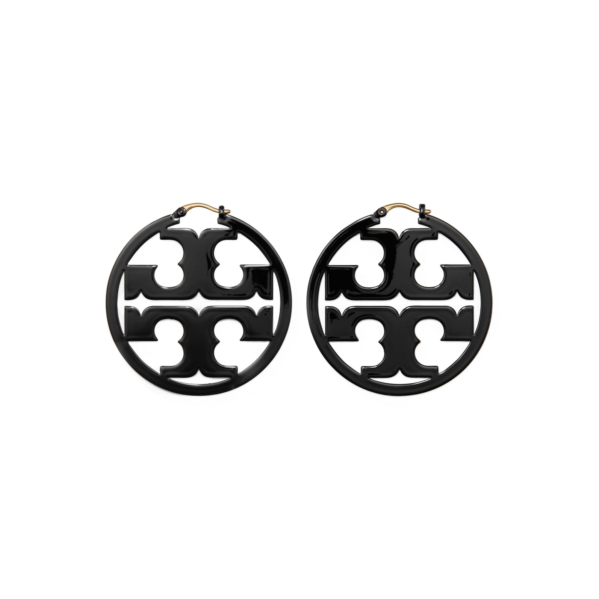 Women Miller Hoop Earring - Tory Gold / Black / French Cream