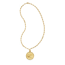 Women Roxanne Medallion Chain Necklace - Rolled Tory Gold