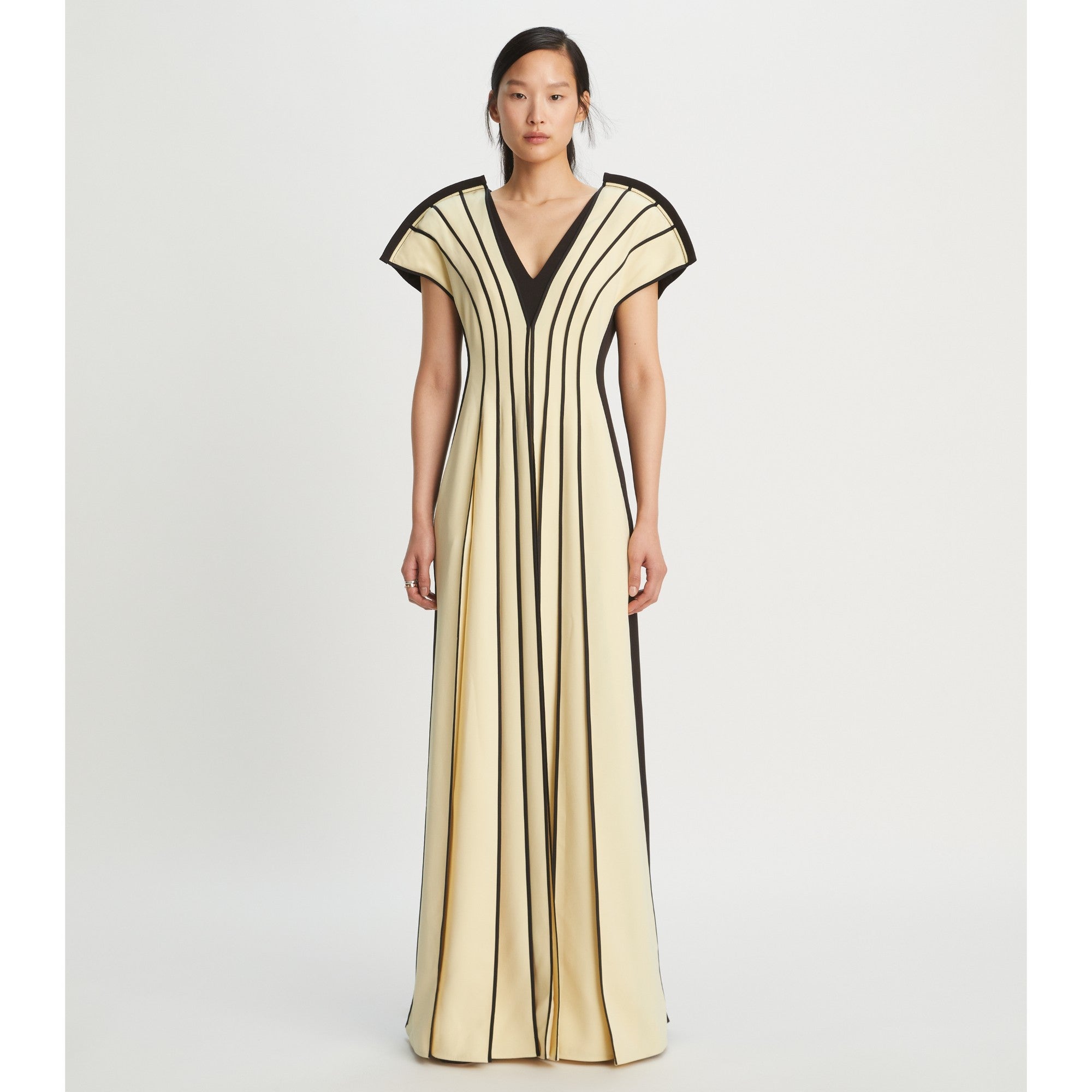 Women Crepe Gown - Vanilla Custard