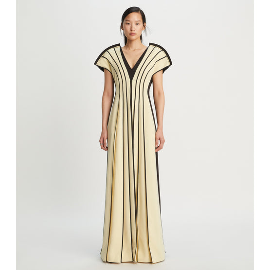 Women Crepe Gown - Vanilla Custard