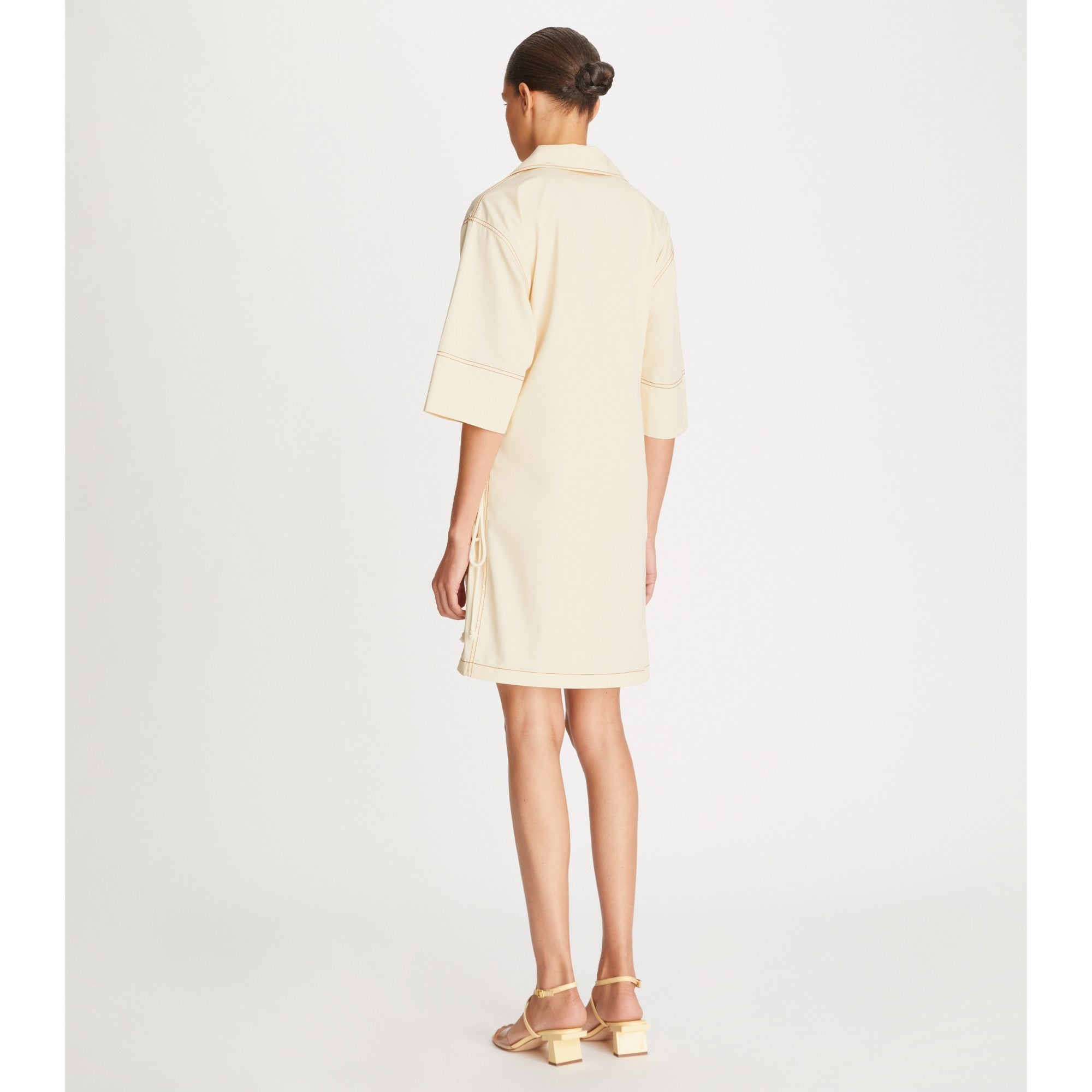 Women Heart Poplin Shirtdress - French Cream