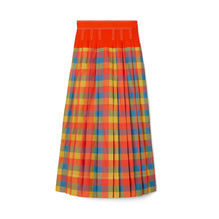 Women Veronica Plaid Pleated Skirt - Tomato Red