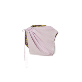 Women Veronica Plaid Ruched Top - Mallow Pink