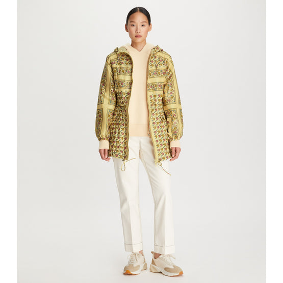 Women Ditsy Floral Poplin Anorak - Ivory