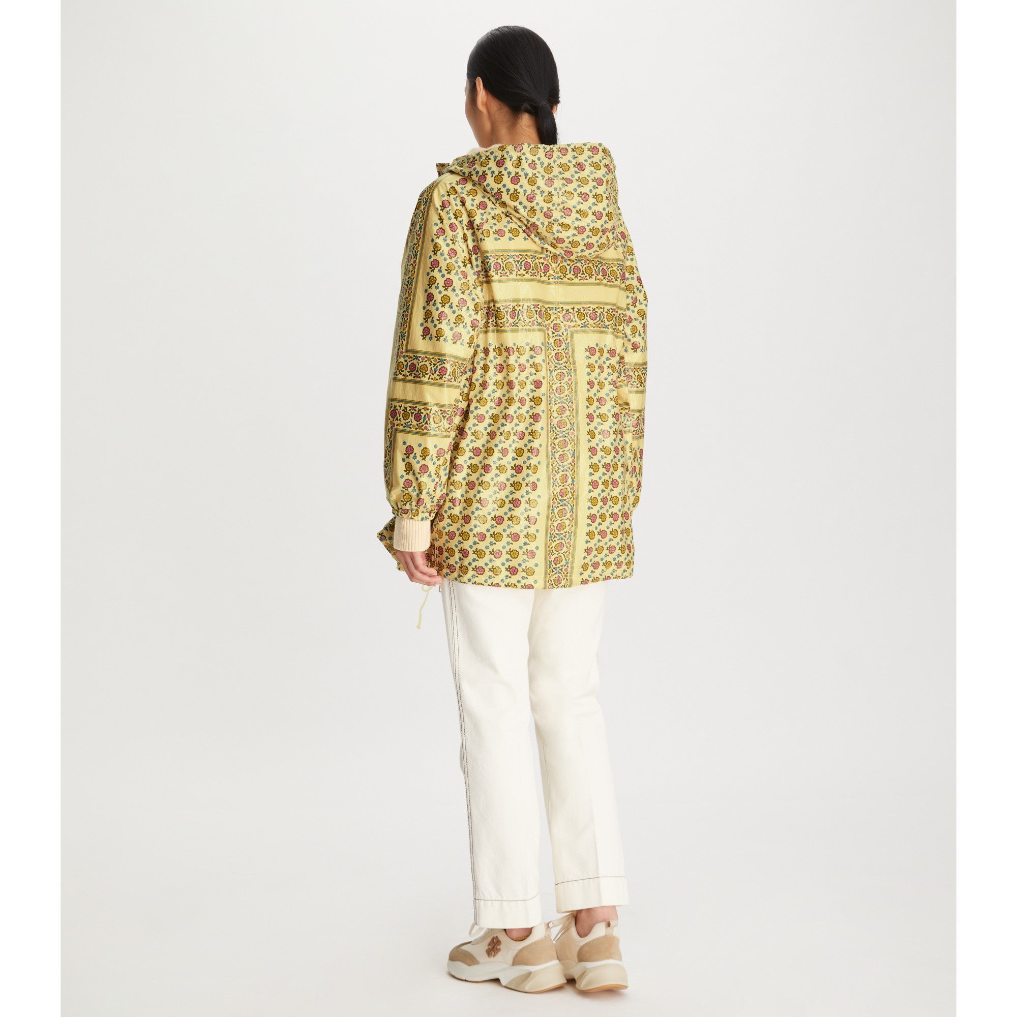 Women Ditsy Floral Poplin Anorak - Ivory