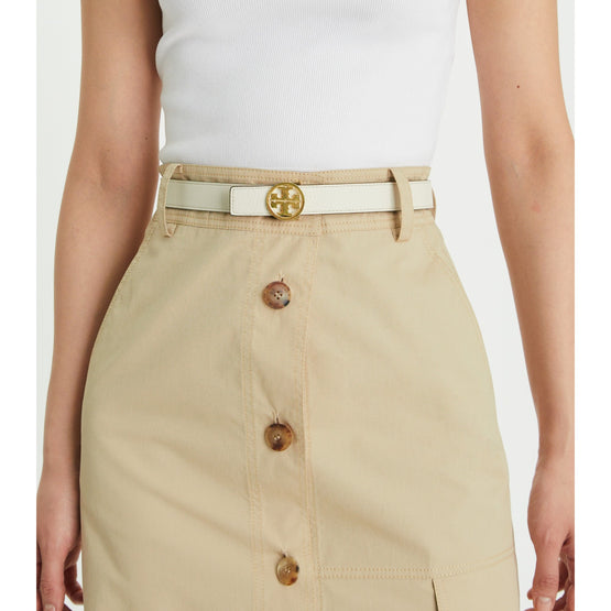 Women 1" Miller Reversible Belt - Blue Azure / Wheatgrass / Silver