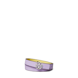 Women 1" Miller Reversible Belt - Lavender / Vintage Lemon / Silver