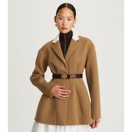 Women 1.25” Eleanor Embossed Belt - Dark Mahogany