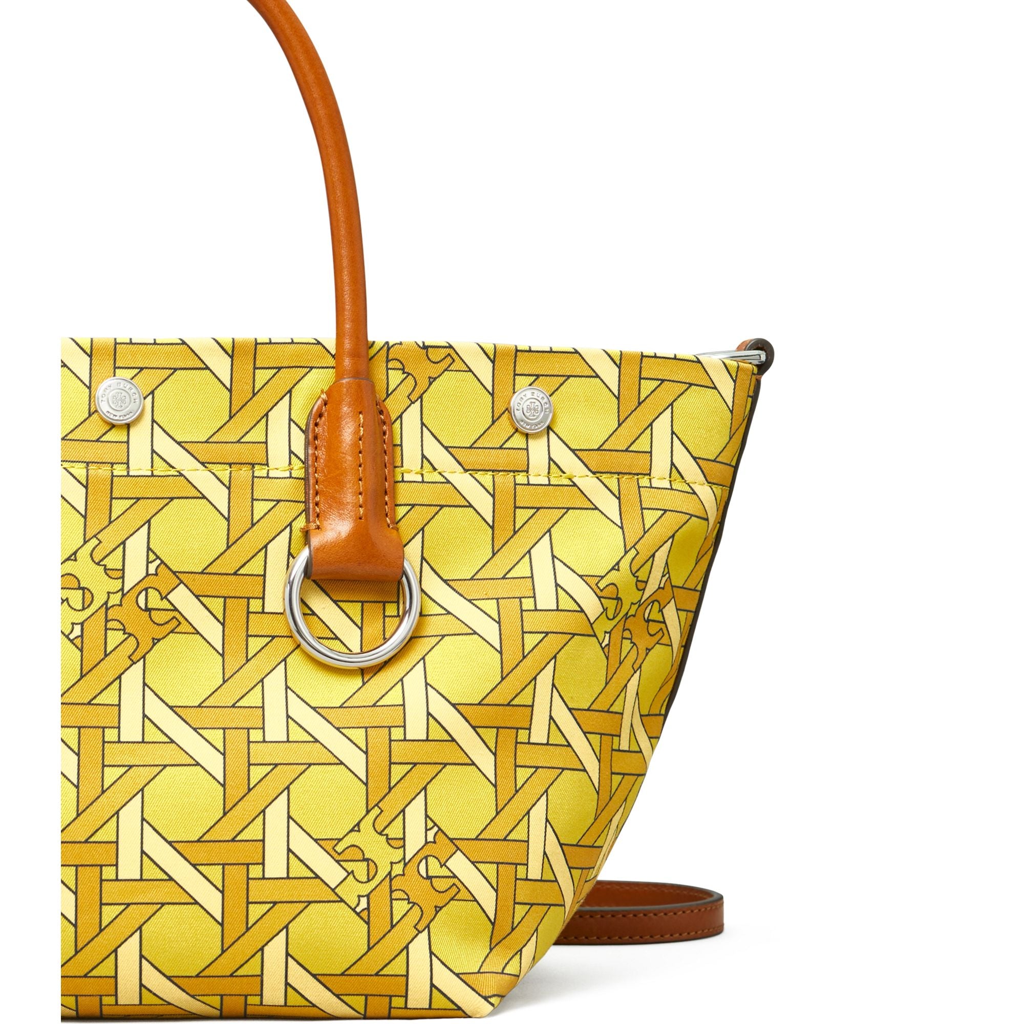 Women Canvas Basketweave Small Tote - Saffron Basketweave