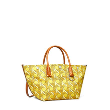 Women Canvas Basketweave Small Tote - Saffron Basketweave