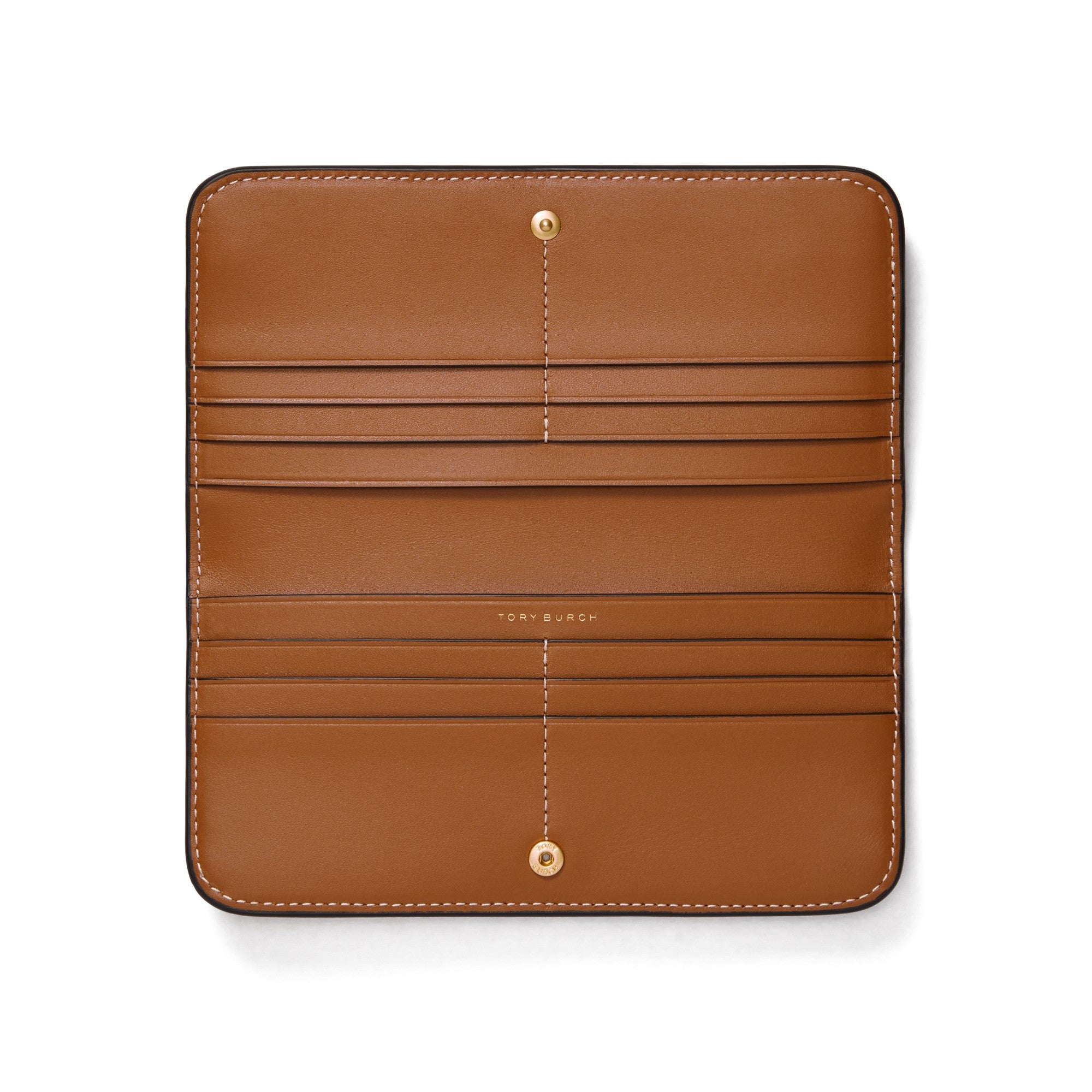 Women T Monogram Patent Embossed Zip Slim Wallet - Black