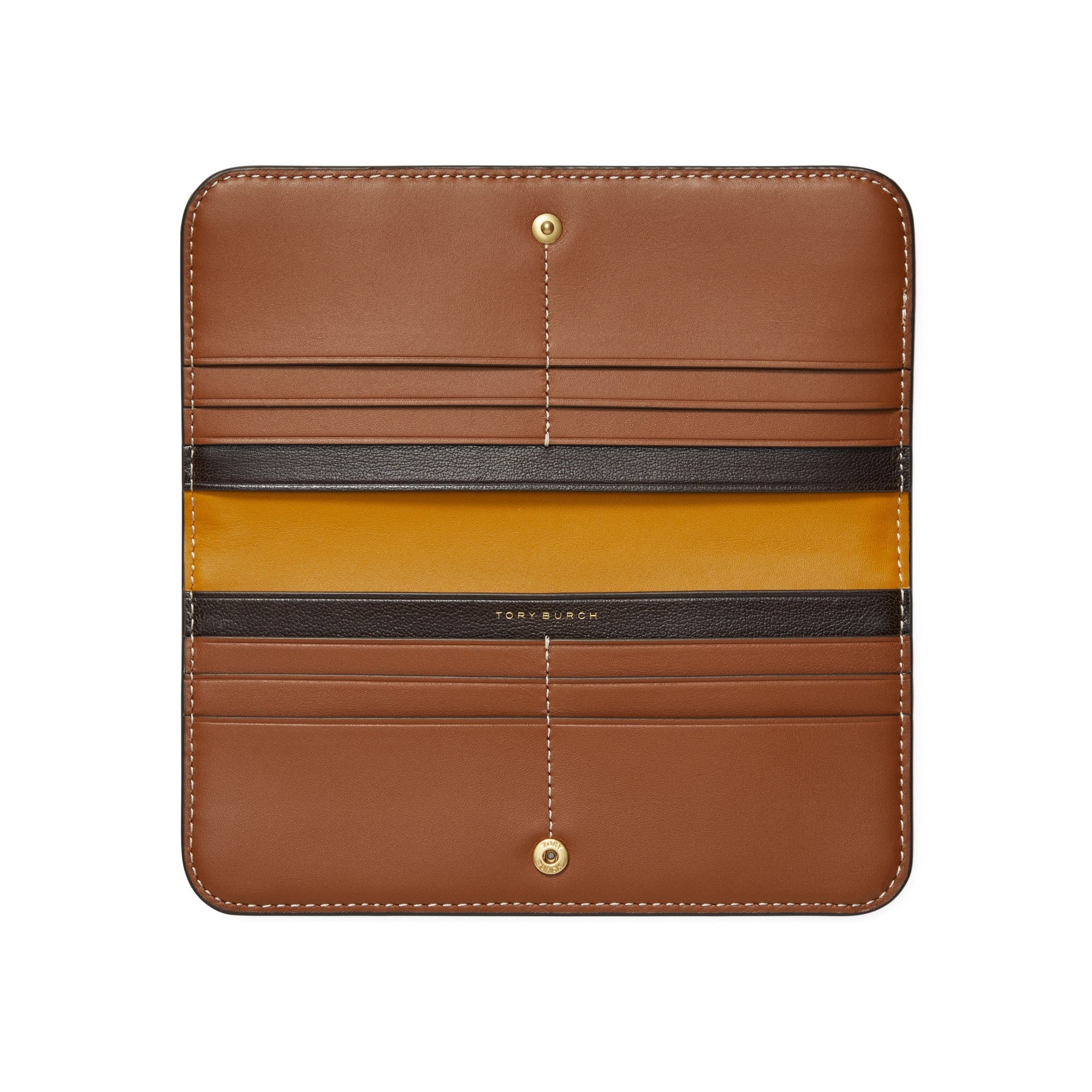 Women T Monogram Grommet Zip Slim Wallet - Ivory