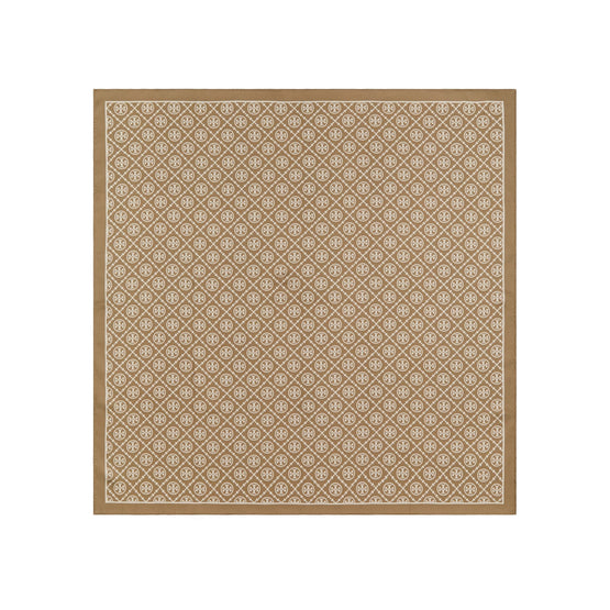 Women T Monogram Double-Sided Silk Square - Natural Khaki
