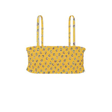 Women Printed Costa Bandeau - Yellow Garden Rose