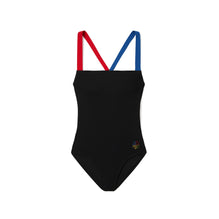 Women Colorblock Tank Swimsuit - Black