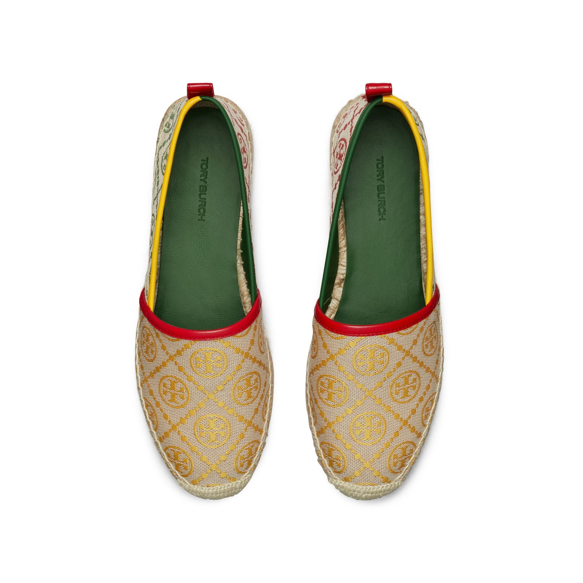 Women T Monogram Platform Espadrille - T-Mono Goldfinch/Arugula/Brilliant Red