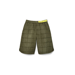 Women Long Quilted Short - Light Olive