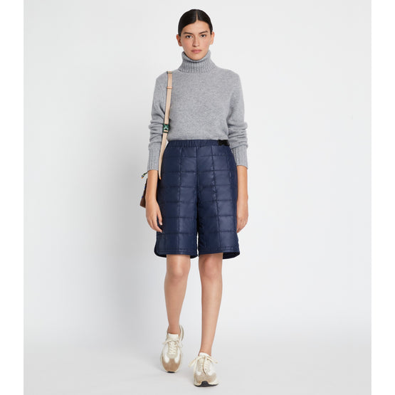 Women Long Quilted Short - Tory Navy