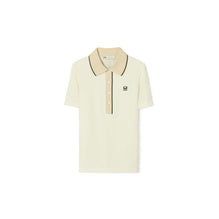 Women Tech Knit Polo - New Ivory / Mocha Chip