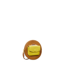 Women Bonbon Circle Wallet Crossbody - Bistro Brown/Island Chartreuse/New Cream