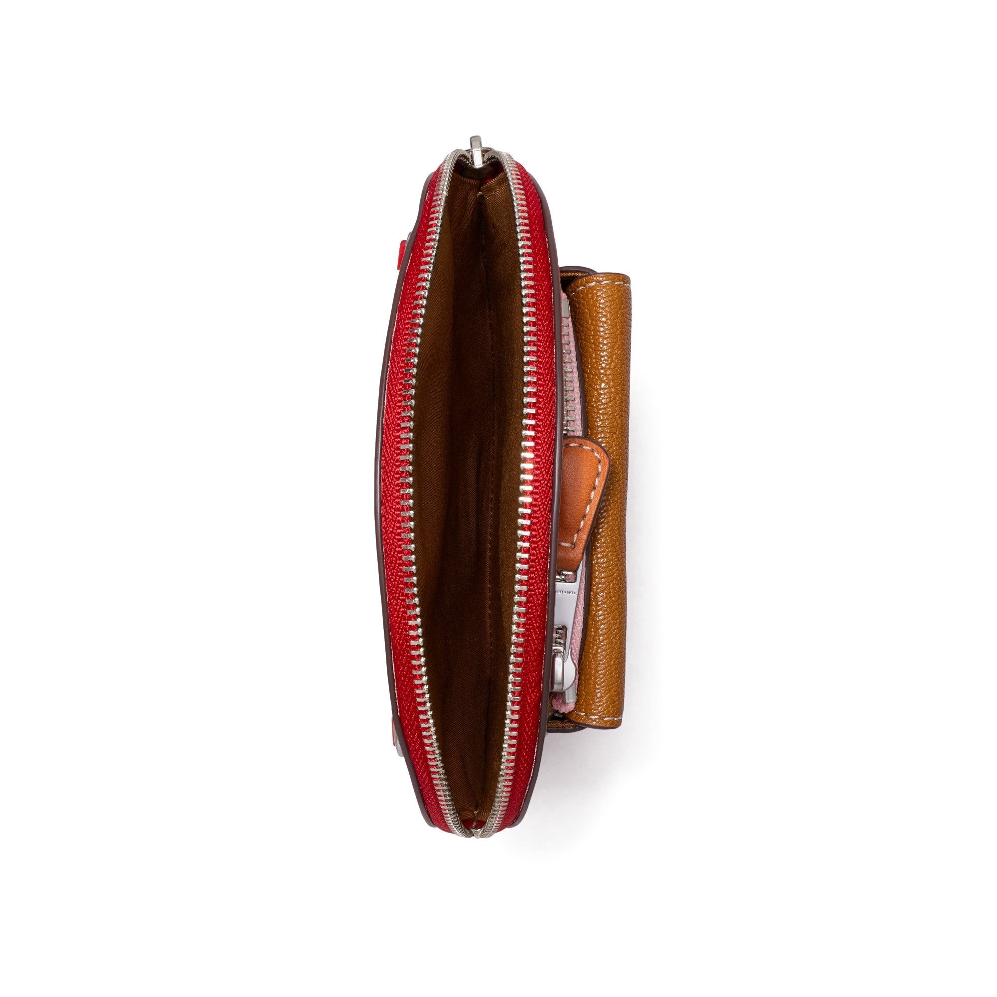 Women Bonbon Circle Wallet Crossbody - Triple Red / Bistro Brown / Thistle Pink