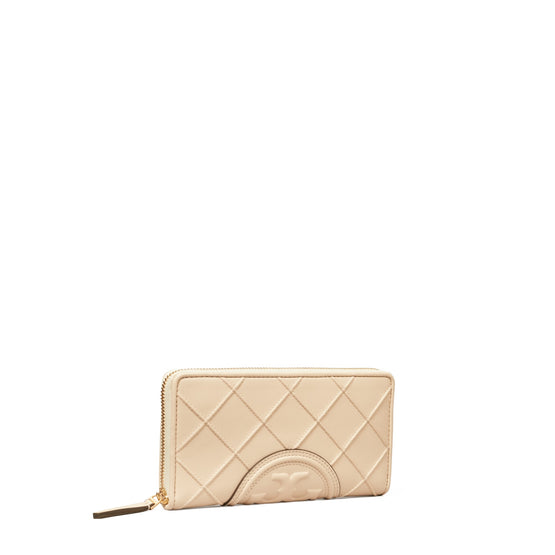 Women Fleming Soft Zip Continental Wallet - New Cream