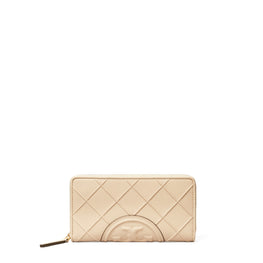 Women Fleming Soft Zip Continental Wallet - New Cream