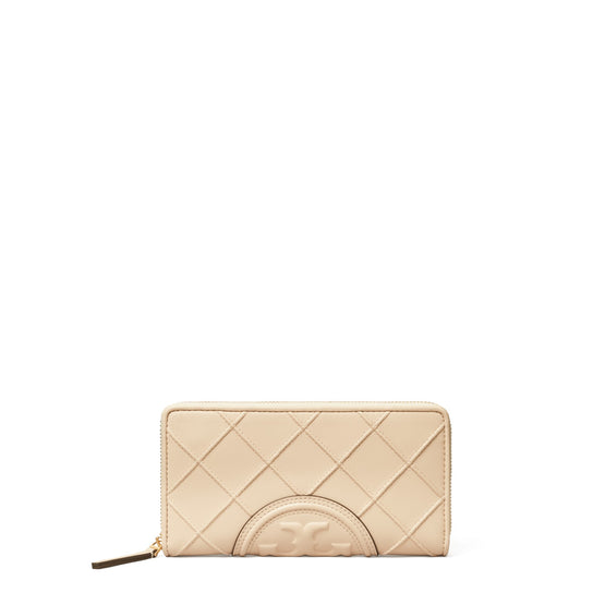 Women Fleming Soft Zip Continental Wallet - New Cream