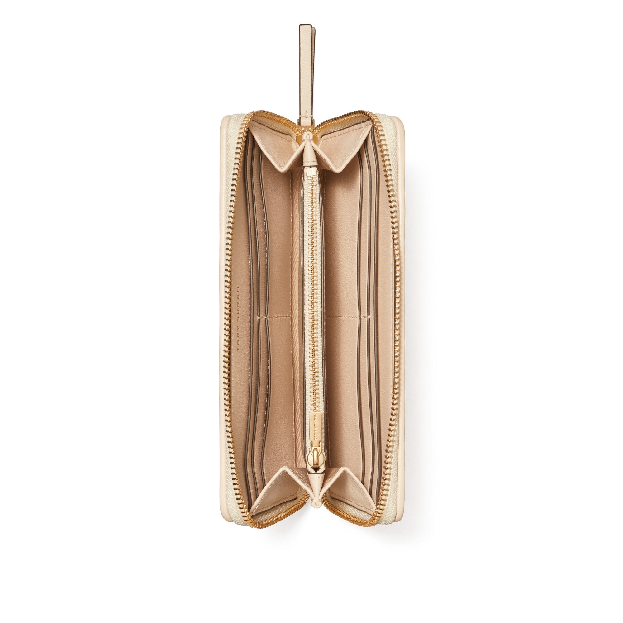 Women Fleming Soft Zip Continental Wallet - New Cream