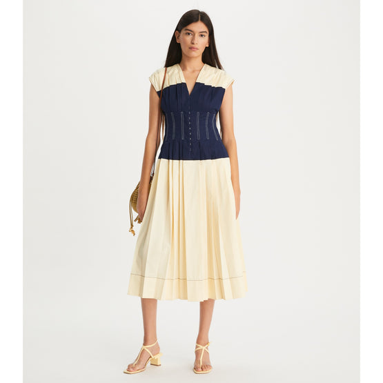 Women Cotton Poplin Claire Mccardell Dress P Fit - French Cream