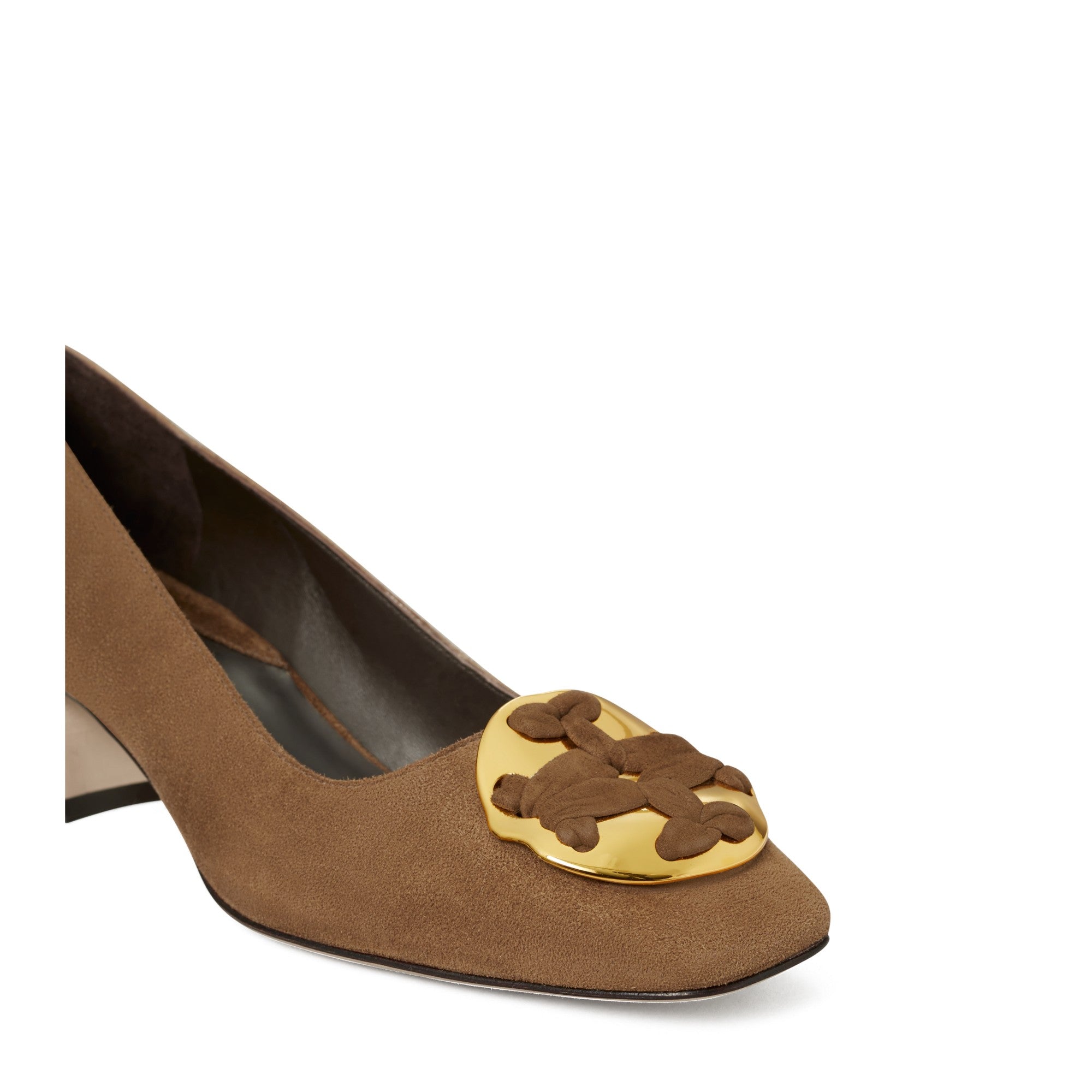 Women Woven Double T Pump 45Mm - Sughero Castoro / Almond Flour