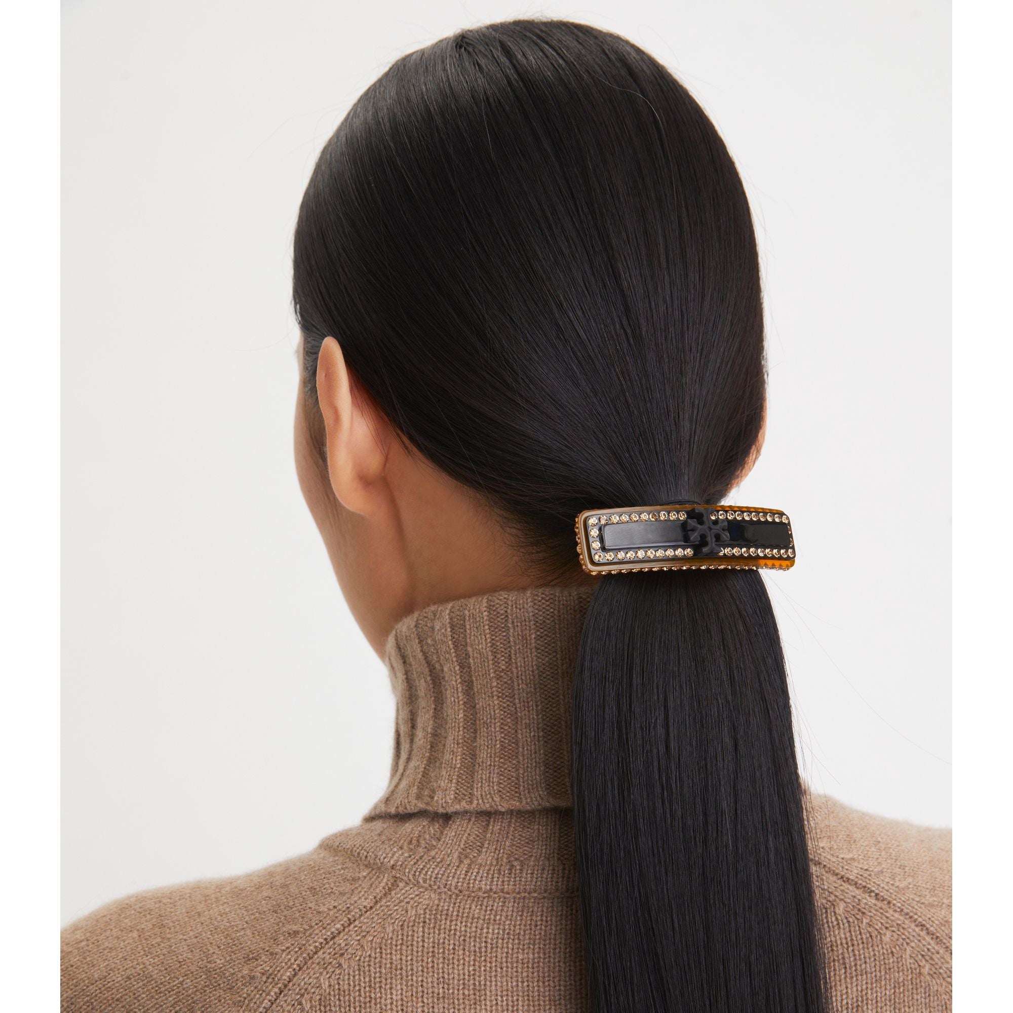 Women Roxanne Embellished Barrette - Rolled Pewter/Blue Multi