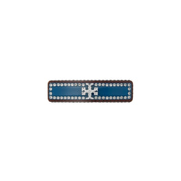 Women Roxanne Embellished Barrette - Rolled Pewter/Blue Multi