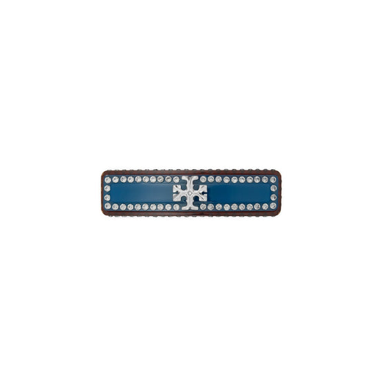 Women Roxanne Embellished Barrette - Rolled Pewter/Blue Multi