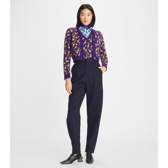 Women Lollipops Jacquard Cardigan - Twilight Purple