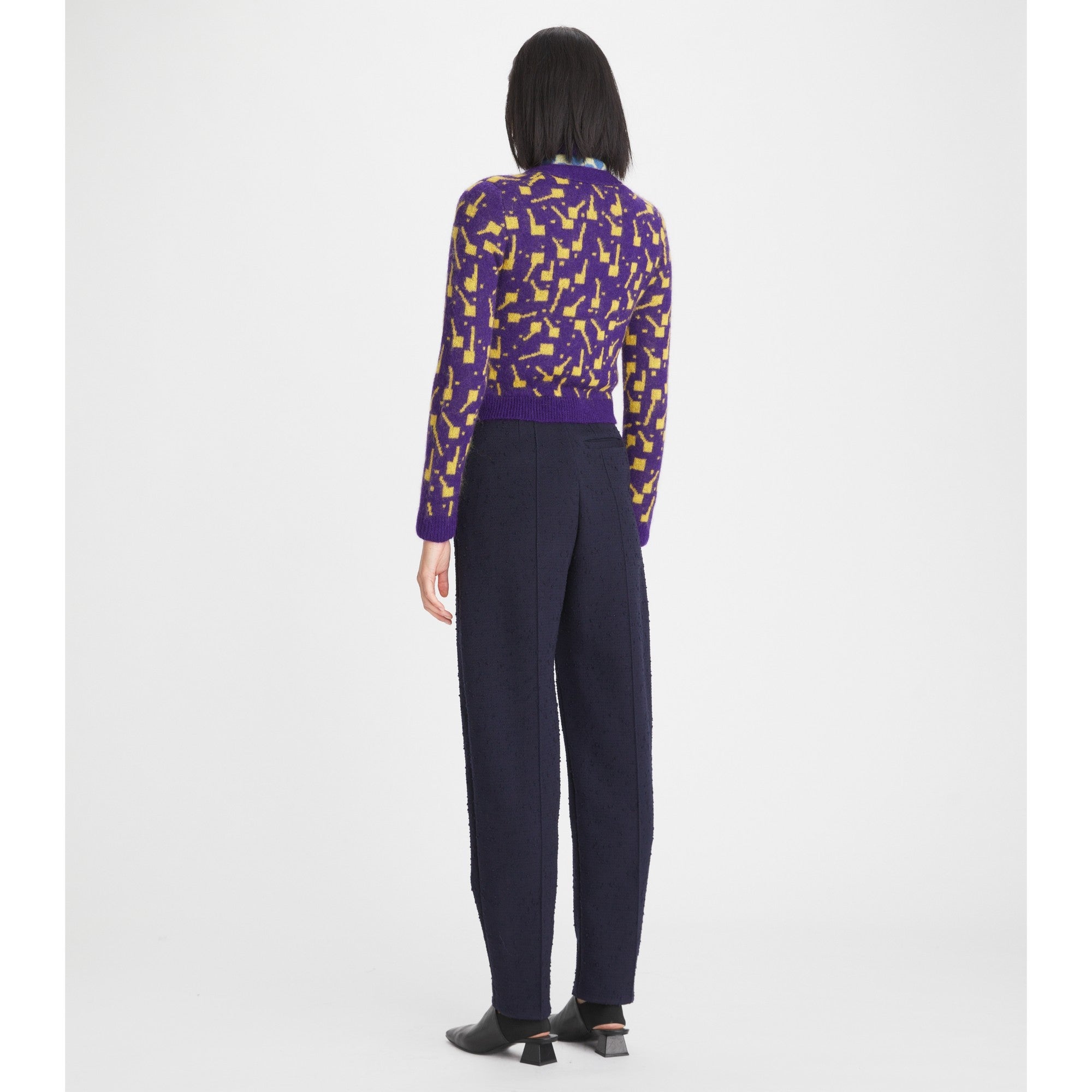 Women Lollipops Jacquard Cardigan - Twilight Purple