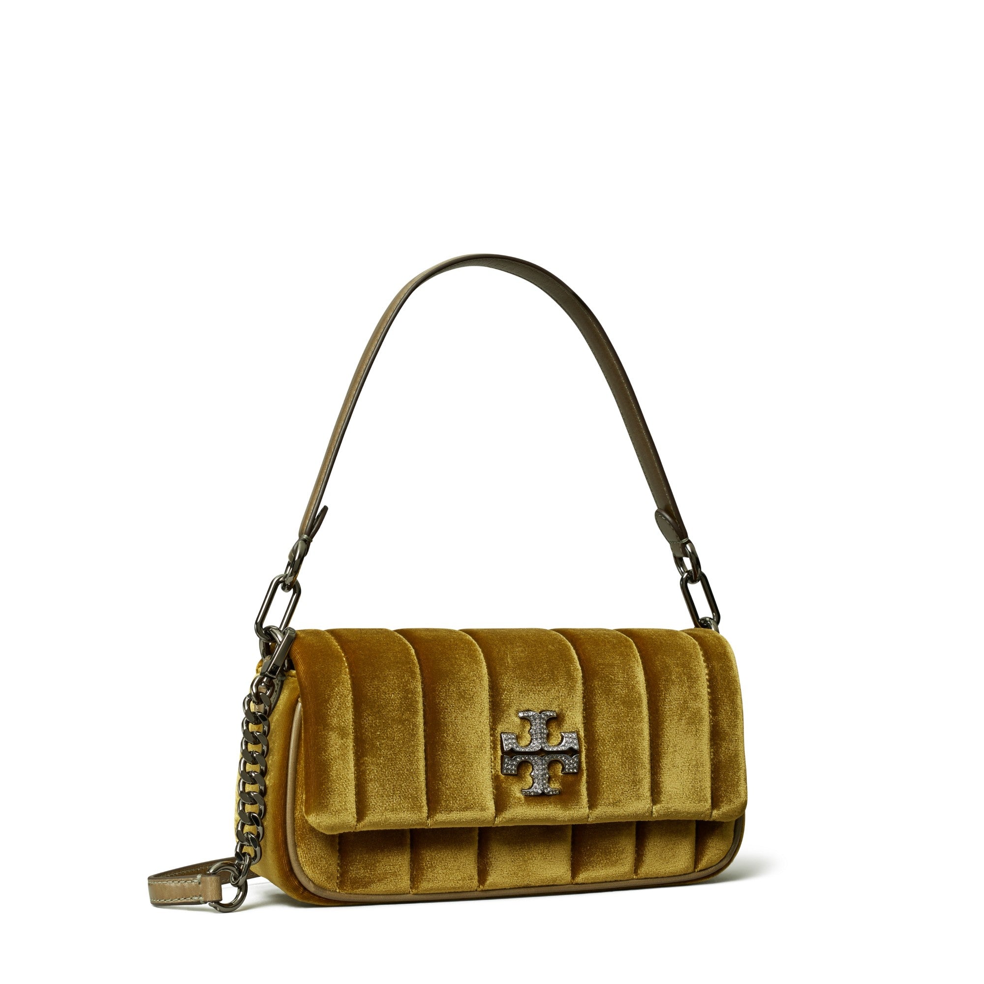 Women Kira Velvet Small Flap Shoulder Bag - Pumpkin Seed