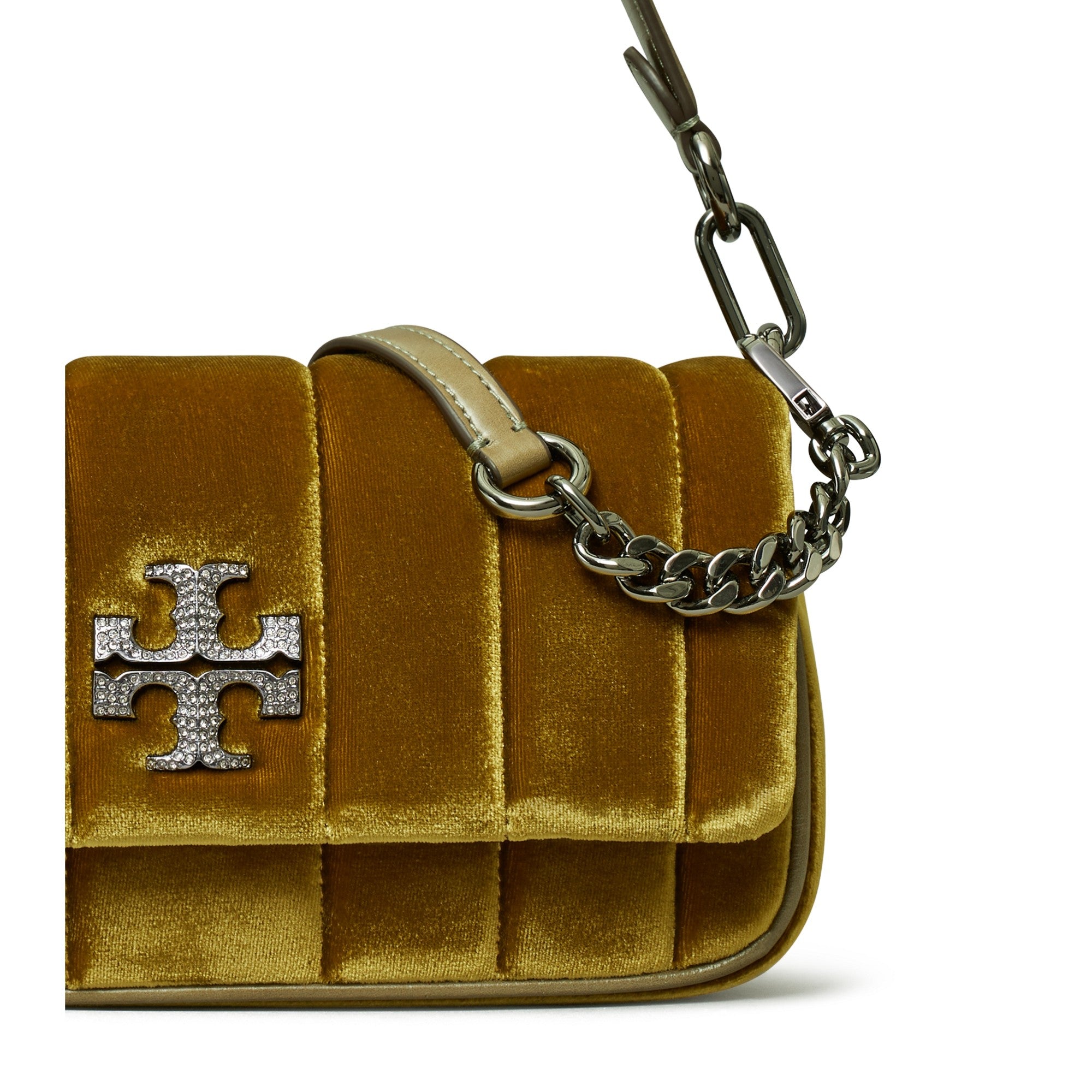 Women Kira Velvet Small Flap Shoulder Bag - Pumpkin Seed