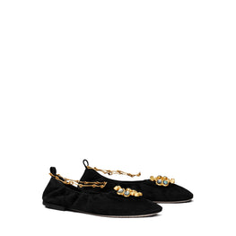 Women Brutalist Ankle Chain Ballet - Perfect Black