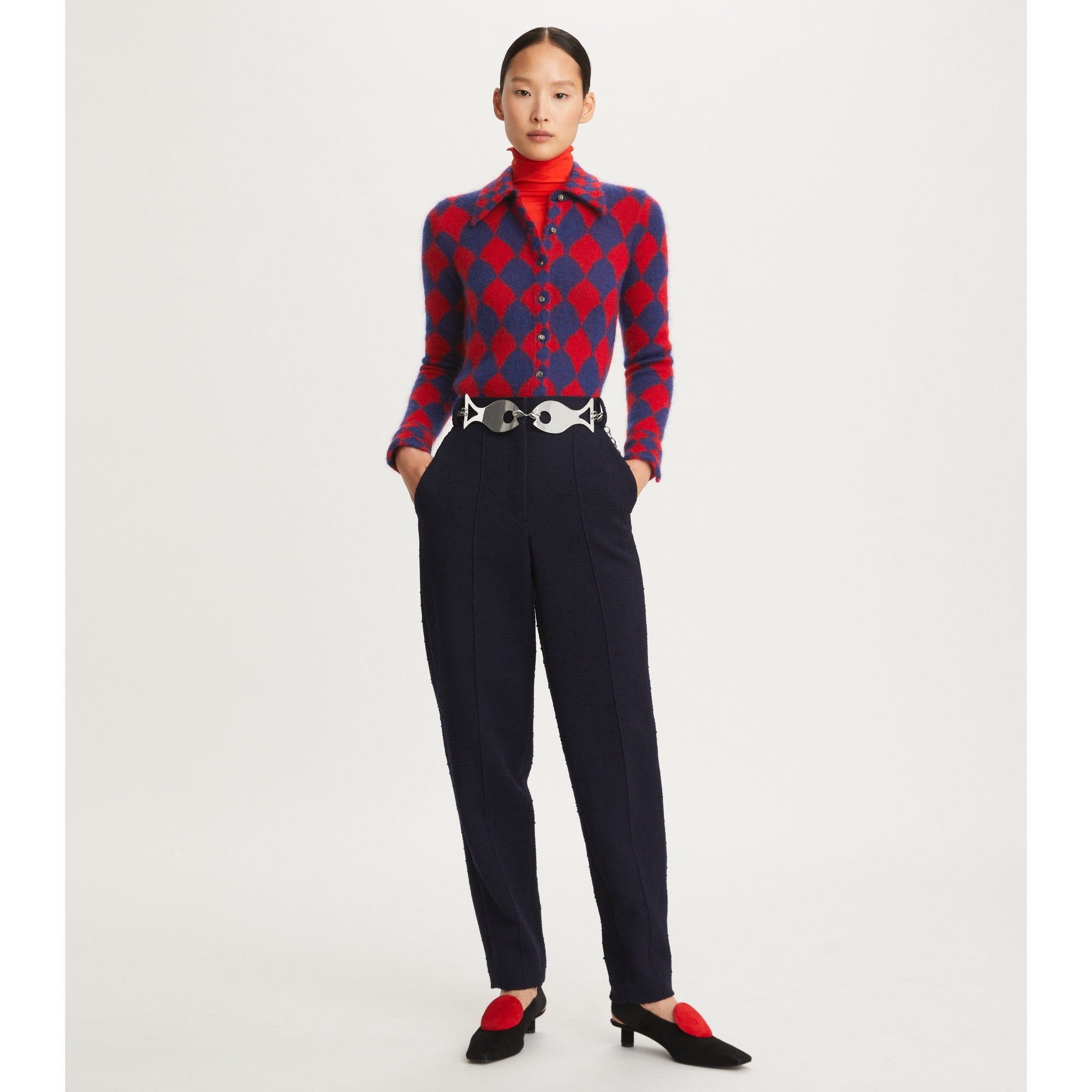 Women Wool Pant - Medium Navy