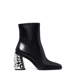 Women Sculpted Heel Embelished Ankle Boot 98Mm - Perfect Black / Crystal