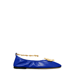 Women Brutalist Ankle Chain Ballet - Cobalt