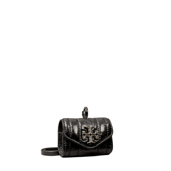 Women Kira Metallic Pave Logo Airpods Case - Black