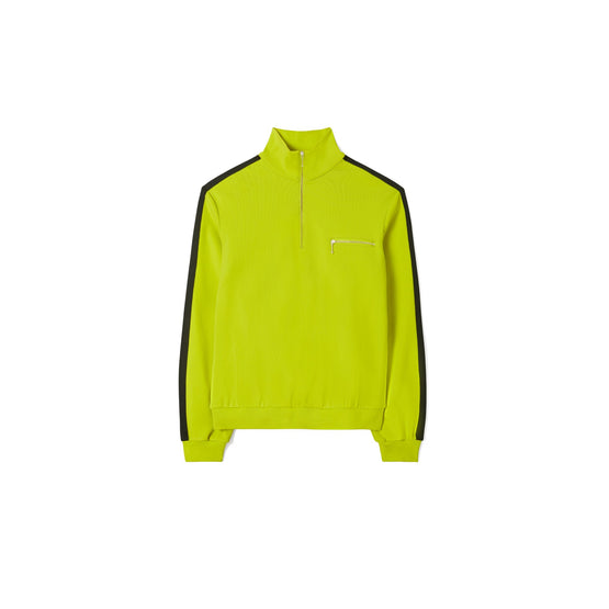 Women Knit Quarter Zip - Bright Lime