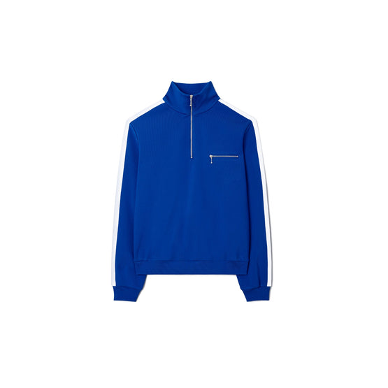 Women Knit Quarter Zip - Blue Lapis