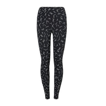 Women Weightless Reflective Print Legging - Black And French Cream Matchsticks